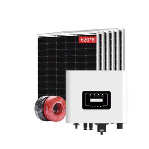 Sistema <span class=keywords><strong>de</strong></span> Energía Solar Híbrido <span class=keywords><strong>de</strong></span> 5kW 10kW 15kW, Kit Completo con Inversor, Paneles y Batería para Uso Residencial y Comercial - Product Image 1