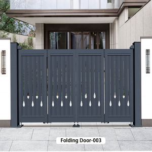 Stylish Modern Black Aluminum Garden Fence Gate Practical Horizontalslats Metal Design for Courtyards Hotels Hospitals - Product Image 4