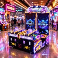 Machine de jeu vidéo simulateur de tir double à monnayeur avec structure métallique et support en anglais pour salles d'arcade