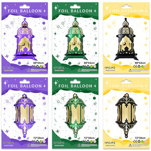 Venta Directa de Fábrica, Globo de Aluminio con Tema de Ramadán, Forma de Luna y Estrella, Redondo, Impresión de EID Mubarak, Decoración para el Festival de Kareem - Product Image 6