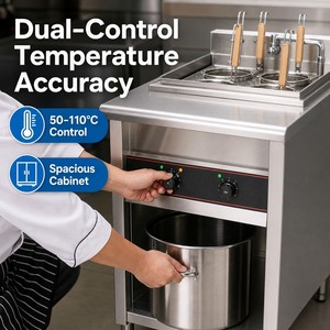 Cuiseur à nouilles électrique professionnel sur pied à quatre paniers 220V 4kW pour ramen, udon et pâtes, pour cuisine de restaurant - Product Image 4