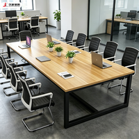 Table de conférence personnalisée JIUSHUN, style moderne et simple, grande table de formation pour employés, long bureau de conférence