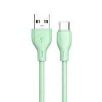 Câble de charge rapide USB 2.0 A vers Type-C en silicone souple effet gelée blanc/noir pour ordinateur iOS et écouteurs