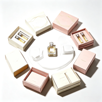 Boîte d'emballage de parfum personnalisée avec tiroir coulissant et ruban en satin, pour l'emballage de cadeaux de beauté et de soins personnels