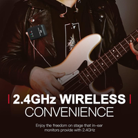 Système de monitoring intra-auriculaire sans fil Gooermi M7S-A 2,4 GHz avec 6 canaux et une faible latence de 12 ms pour les musiciens et les groupes de scène