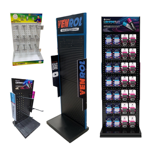 Customized Retail Grocery Shelves Supermarket Slatwall Shelf Metal Pegboard Display Rack for Retail Store Shops - Product Image 1