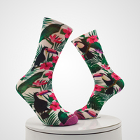 Chaussettes pol3d personnalisées à effet de Sublimation, en Polyester, blanches, pour hommes, avec impression de transfert, tendance