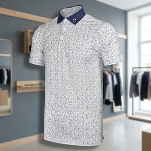 Chemise de golf pour homme Handee, 6 couleurs, respirante, 100% polyester, tricotée, imprimée par sublimation, col marine - Product Image 2