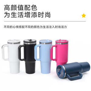 <b>Insulated</b> Vacuum <b>Mug</b> 12oz 304 Stainless Steel Handle Tumbler For Travel Outdoor Car Use - Product Image 4