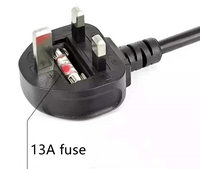 Câble d'alimentation UK C7 vers BS IEC 13A de 1,5 m, 1,8 m, 2 m, 3 m, 5 m avec cordon d'alimentation en forme de 8 pour ordinateur