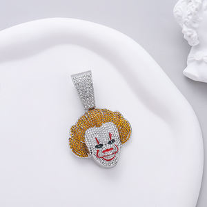 Collana a catena cubana Punk <span class=keywords><strong>Rock</strong></span> placcata in oro con diamanti gioielli Hip Hop per donne uomo dollaro Boss regina croce collana cuore - Product Image 4