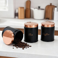 Gadgets de cuisine Boîte en fer blanc 850ml 3 pièces Conteneurs de stockage en métal avec logo personnalisé pour collations Yaourt Épice Sucre