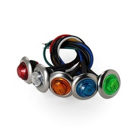 12V 3LED 3/4 \ "LED Side Marker Light Chrome Lámpara de liquidación para camión Autobús Remolque Auto Luces Traseras Accesorio