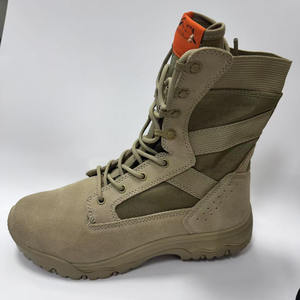 Bottes tactiques montantes en cuir de vachette suédé avec manchons en toile DFF02 pour hommes – Idéales pour l'entraînement - Product Image 2