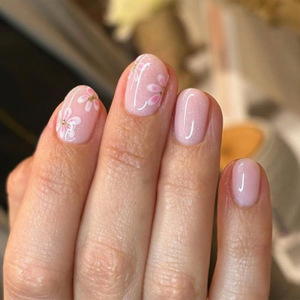 <span class=keywords><strong>Uñas</strong></span> Postizas Personalizadas al por Mayor, <span class=keywords><strong>Uñas</strong></span> Cortas con Punta Francesa en Forma de Almendra, <span class=keywords><strong>Uñas</strong></span> Adhesivas <span class=keywords><strong>para</strong></span> <span class=keywords><strong>Mujer</strong></span> - Product Image 5