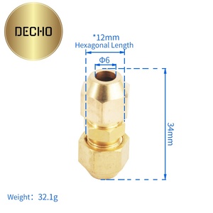 Flare thẳng Doanh vật liệu đồng thau coupler adapter cho điều hòa không khí hộp carton đóng gói tùy chỉnh - Product Image 3