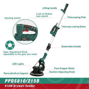 POSENPRO Chine 810W <span class=keywords><strong>Ponceuse</strong></span> de <span class=keywords><strong>plafond</strong></span> électrique <span class=keywords><strong>girafe</strong></span> à vitesse variable avec lumière LED et certification CE - Product Image 4
