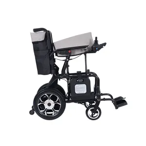 Lightweight Portable Foldable Can Clear Obstacle Carbon Fiber Frame Electric Wheelchair Scooter With Li Battery For Disabled