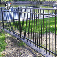 Clôture de jardin en acier galvanisé sur mesure de 6 pieds, clôture de sécurité, palissade tubulaire en métal antirouille