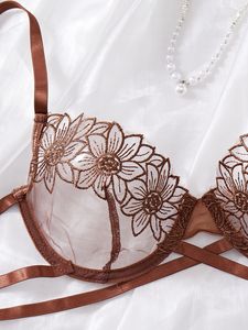 Conjunto de Lencería Transparente Bordado de 2 Piezas, Nuevo y Popular 2026, Ropa Interior Sexy Blanca para Mujer - Product Image 5