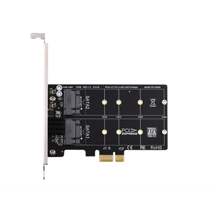 การ์ดแปลง PCIe X1 เป็น M.2 SATA 6Gbps 2 พอร์ต ชิป JMB582 สำหรับ SSD - Product Image 3