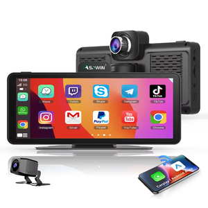 Carplay sem fio WIFI <span class=keywords><strong>Bluetooth</strong></span> 4k Traço Cam Dual Lens Asafin 6.86 "HD Touch Screen Android Auto Espelho Link Controle de Voz Siri - Product Image 1