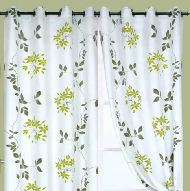 solid curtain fabric with beautiful flower printing on the heavy fabric used for window curtain panel
