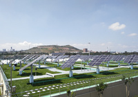 Système de suivi solaire 12 kW à double axe, système de supports pour suiveur solaire, système de montage au sol pour panneaux solaires