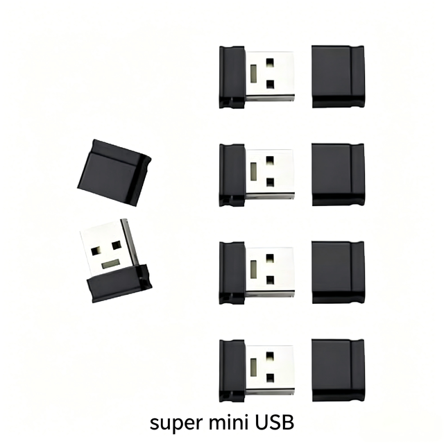 Wholesale 128GB 64GB 32GB 16GB 8GB Super Mini USB Flash Drives Customizable Logos USB 2.0 Interface