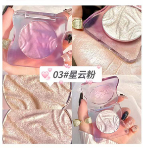 Iluminador de maquillaje facial, resaltador de maquillaje en polvo comprimido, muestra gratis - Product Image 3