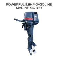 Moteur hors-bord essence 2 temps YAHA neuf 9,8 CV refroidi par eau, durable pour bateau pneumatique et yacht, garantie 1 an