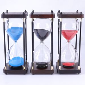 Reloj de Arena de Metal con Base de Madera Vintage para Decoración de Escritorio en Casa u Oficina, Regalo para la Gestión del Tiempo - Product Image 3