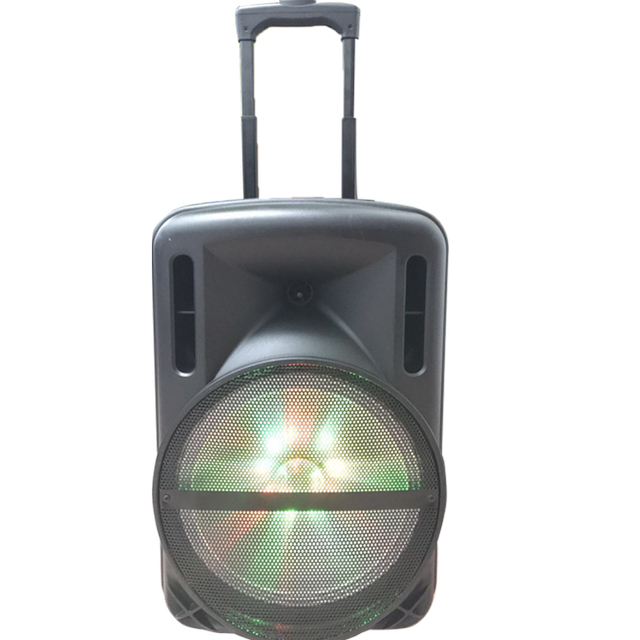 Speaker Portable DJ 15 Inch Speaker 300 Watt Speaker with Led Light Outdoor Party AC