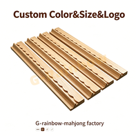 Support en bois naturel sur mesure pour tuiles de mahjong, avec pousseurs magnétiques puissants, pour mahjong américain