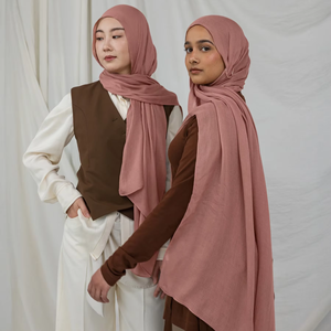 ベストセラーの控えめなムスリム向けプレーンモダールヒジャブ、高品質モダールスカーフヒジャブ、カスタムカラー、無地織りヒジャブ - Product Image 1