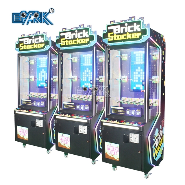 Coin Operated Arcade Game Machine Brick Stacker Arcade Prize Vending Game Machine for Sale