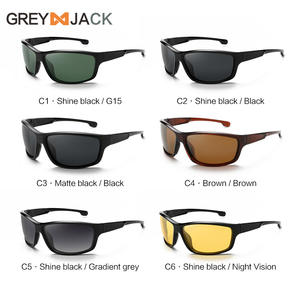 Gafas de Sol Deportivas Greyjack TR90 para Hombre, Polarizadas UV400, para Ciclismo y Pesca, Montura Negra, Lentes TAC Tipo 3 - Product Image 5
