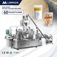 Fabricant de machines d'emballage rotatives LINPACK, machine d'emballage en sachet refermable en aluminium pré-fabriqué pour la levure sèche en poudre