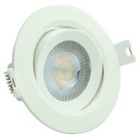Spot lumineux intelligent rond/carré de 2.5 pouces, 7W, petit angle de 38 degrés, 3 LED CCT