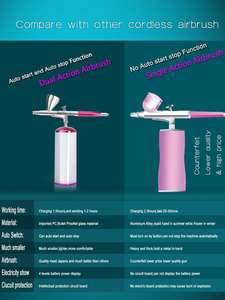 Intellectuelle électrique aérographe kit pour peinture de carrosserie maquillage ongles beauté tatouage temporaire casques art artisanat textiles peintures murales - Product Image 5