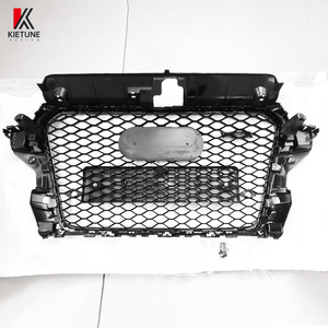 Rs3 phong cách tổ ong lưới tản nhiệt bóng đen cho au-di A3 nâng cấp lên RS3 Đen tổ ong lưới xe lưới nướng 2014 2015 2016 - Product Image 4