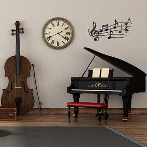 Black Music Notes <span class=keywords><strong>Metal</strong></span> Wall Art Signe décoratif suspendu avec artisanat mural en métal - Product Image 6