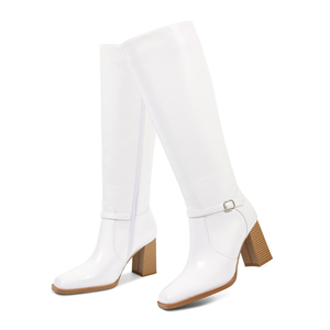 WETKISS 2026 Nuevas <span class=keywords><strong>Botas</strong></span> Modernas Blancas <span class=keywords><strong>de</strong></span> PU, <span class=keywords><strong>Elegantes</strong></span> <span class=keywords><strong>Botas</strong></span> Altas con Tacón Cuadrado para <span class=keywords><strong>Mujer</strong></span>, <span class=keywords><strong>Botas</strong></span> Largas <span class=keywords><strong>de</strong></span> Oficina con Hebilla - Product Image 3