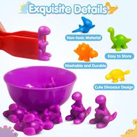 Jouet éducatif sensoriel Montessori arc-en-ciel comptage ours dinosaure Animal couleur jeu de tri et d'association jouets mathématiques pour enfants