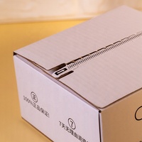 Boîte d'expédition postale personnalisée, boîte en carton blanc et noir, emballage de boîtes postales ondulées avec fermeture éclair