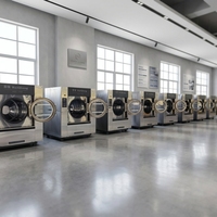 Équipement de blanchisserie industrielle commerciale automatique en acier inoxydable 304, capacité de 100 kg, 50 kg, lave-linge robuste