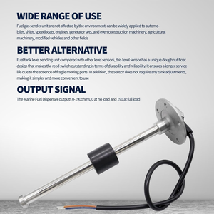 Sensor de nivel de combustible de 240-33 ohmios y 9 pulgadas (225 mm) para tanque de gasolina de embarcaciones marinas, camiones y coches - Product Image 6