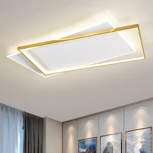 تصميم عصري جديد 3000K 4000K 6500K فيلا ذهبية غرفة نوم حديثة تصميم أكريليك داخلي LED ضوء السقف