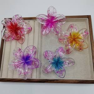 Pinza de Pelo Elegante y Sencilla con Diseño de Flor de Huevo Transparente para Mujeres y Niñas - Product Image 1