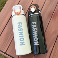 316 acier inoxydable thermos tasse étudiant école portable bouilloire tasse de gymnastique de qualité alimentaire en acier inoxydable paille tasse grande poignée